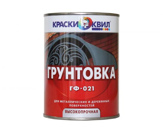 Грунтовка Краски квил ГФ-021 красно-корич., банка 0,9 кг 4607023391106 