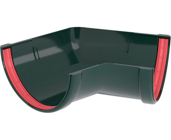 Угол желоба Grand Line 135 градусов, универсальный, ПВХ GL, зеленый RAL 6005 267528 