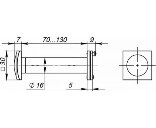 Дверной глазок PALIDORE GL 70130/16 PC хром блестящий 98761038 – изображение 2