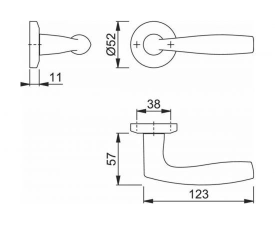 Дверная ручка Hoppe M1515/23K Vitoria F41-R сатинированный хром-Resista 65877 – изображение 2