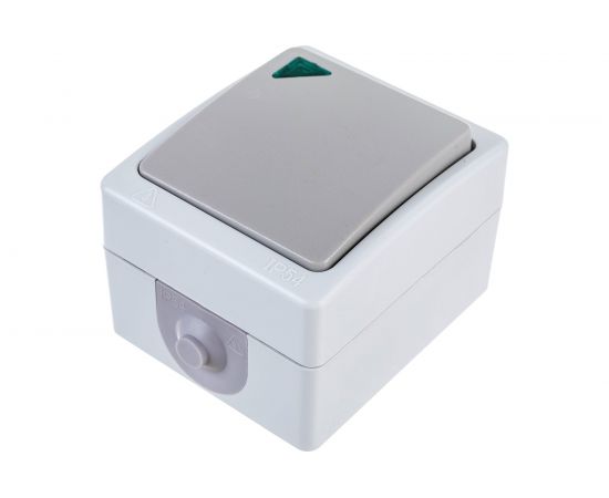 Проходной выключатель TDM Вуокса ОП IP54 одноклавишный с подсветкой SQ1803-0005 – изображение 2