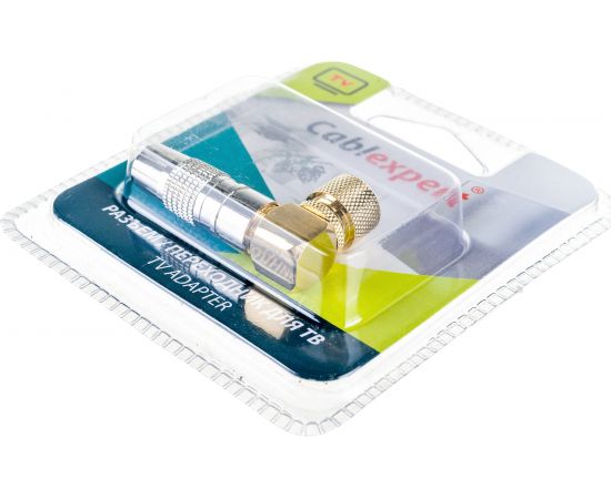 Разъем Cablexpert F папа, позолоченный, латунь OD8.5, 90 градусов, блистер SPL6-05 – изображение 2