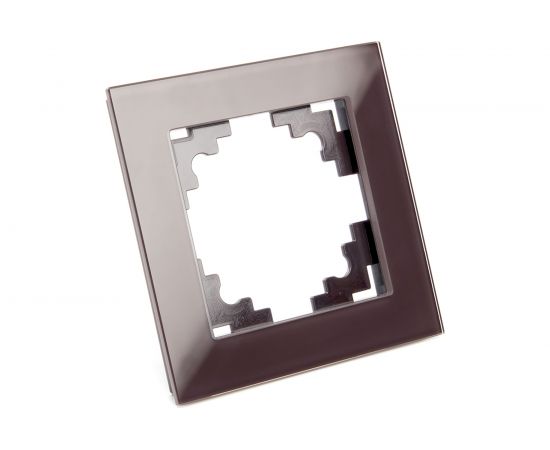 1-местная рамка STEKKER серия Катрин, GFR00-7001-04, шоколад 39535 – изображение 2