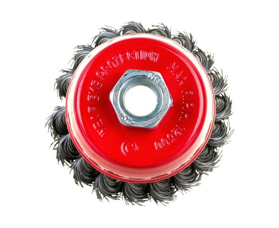 Щетка чашечная 85 мм, М14, пучки витой проволоки для УШМ INTERTOOL BT-2085 – изображение 2