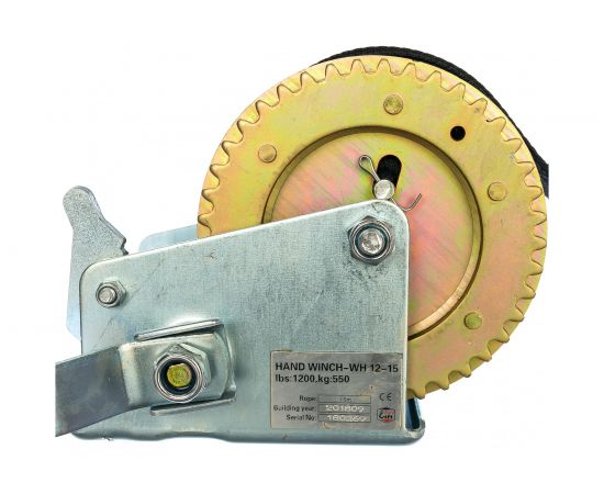 Барабанная лебедка (г/п 550кг, лента 15м) EURO-LIFT WH12-15 0011331 – изображение 2