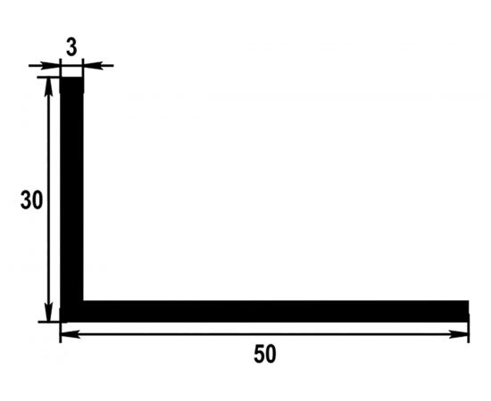 Профиль уголок ГОСТ декор Лука 50x30x3 мм, 2,0 м, Без окраса УТ000002508 – изображение 2
