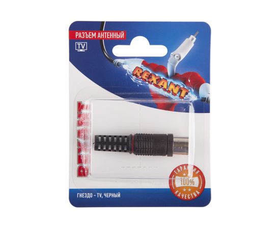 Антенный разъем на кабель REXANT гнездо-ТВ, черный 06-0011-A – изображение 2