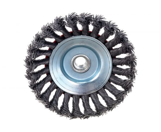 Щетка конусная 125 мм, М14, пучки витой проволоки для УШМ INTERTOOL BT-4125 – изображение 3