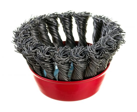 Щетка чашечная 85 мм, М14, пучки витой проволоки для УШМ INTERTOOL BT-2085 – изображение 3