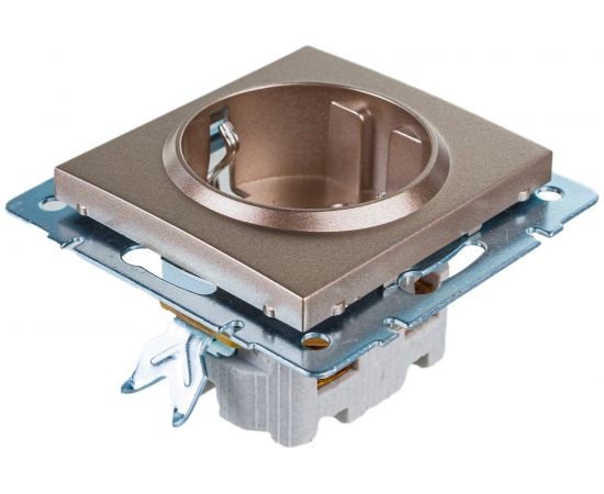 Розетка с защитой от детей Lezard RAIN керамика, цвет бронза, матовый 703-3188-124 – изображение 3