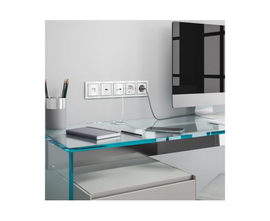 Телефонная розетка RJ-11 WERKEL белая W1182001 a051123 – изображение 3