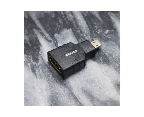 Переходник штекер REXANT micro HDMI - HDMI гнездо 17-6815 – изображение 3