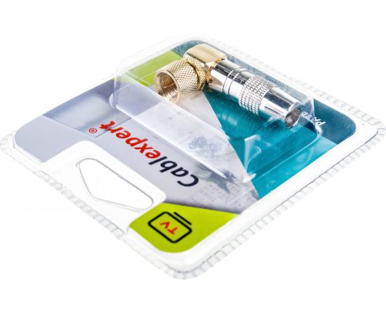 Разъем Cablexpert F папа, позолоченный, латунь OD8.5, 90 градусов, блистер SPL6-05 – изображение 3