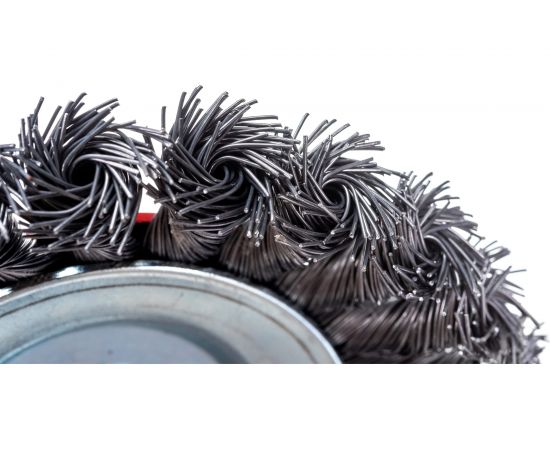 Щетка конусная 125 мм, М14, пучки витой проволоки для УШМ INTERTOOL BT-4125 – изображение 4