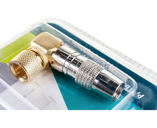 Разъем Cablexpert F папа, позолоченный, латунь OD8.5, 90 градусов, блистер SPL6-05 – изображение 4