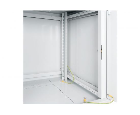 Настенный разборный шкаф КДДС 19"", 9U, стеклянная дверь, 600x350, серый УТ000003579 – изображение 4