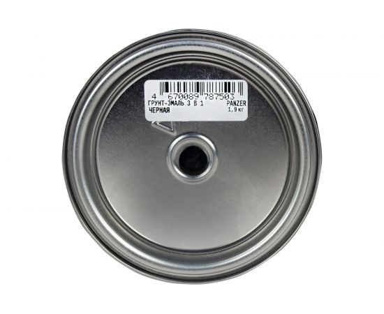 Грунт - эмаль PANZER по ржавчине 3 в 1 гладкая, черная, 1.9 кг 219863 – изображение 5
