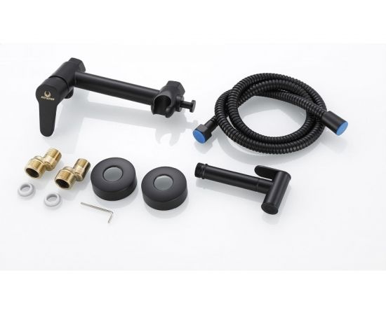 Смеситель для биде с гигиеническим душем MYNAH матовый черный, латунь M6127I – изображение 7