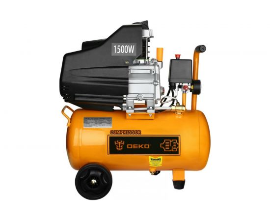 DEKO Компрессор воздушный поршневой DKAC24 + набор пневмоинструмента DKSG05 (5 предметов) 065-1021 