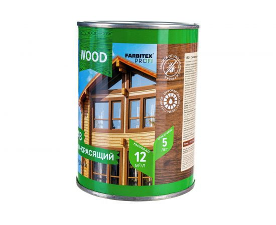 Защитно-красящий состав для древесины FARBITEX (быстросохнущий; дуб; 0.75 л) 4300008475 