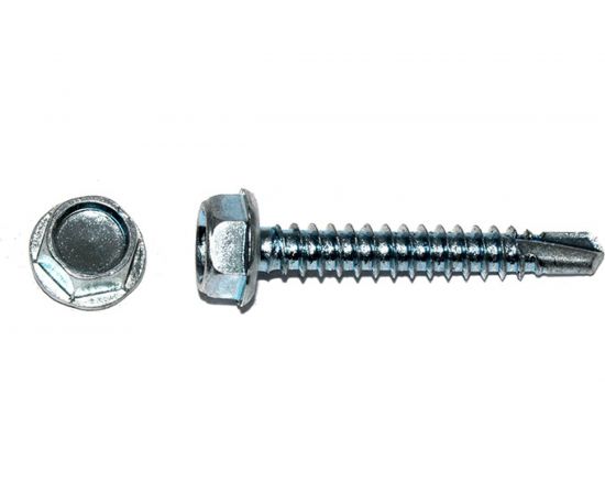 Кровельный саморез КРЕП-КОМП цинк 7 мкм, без шайбы, 6,3x51 К, 10 шт. скбш6351мф 