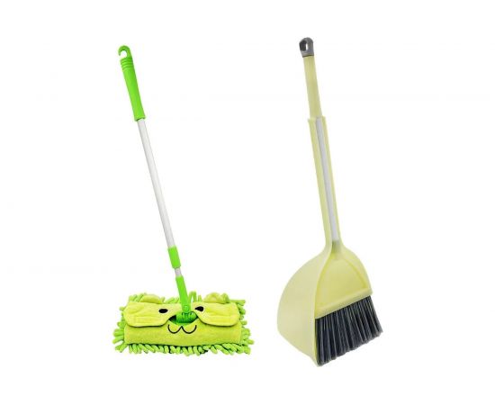 Комплект совок+щетка Bath Plus совок бежевого цвета + швабра для пола зеленого цвета 60056К 