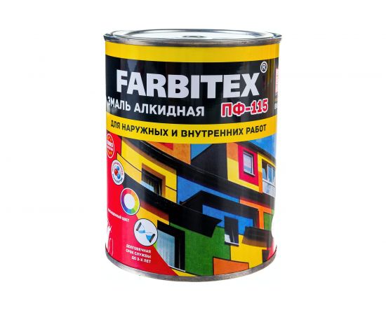 Алкидная эмаль FARBITEX ПФ-115 (терракотовый; 0.8 кг) 4300006008 