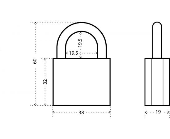 Навесной замок Аллюр ВС2С-401 (черный; 7 мм) 6630 – изображение 2
