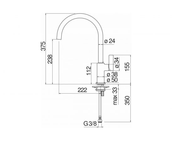 NOBILI FL96113CR FLAG смеситель для кухни 00000106814 – изображение 2