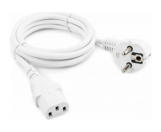 Кабель питания Cablexpert 1.8м, Schuko-C13, VDE, 10А, белый, с заземлением, PC-186W-VDE – изображение 2