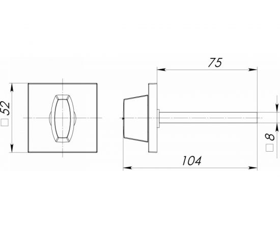 Поворотная ручка ARMADILLO BKW8/USS SN-3 матовый никель 43259 – изображение 2