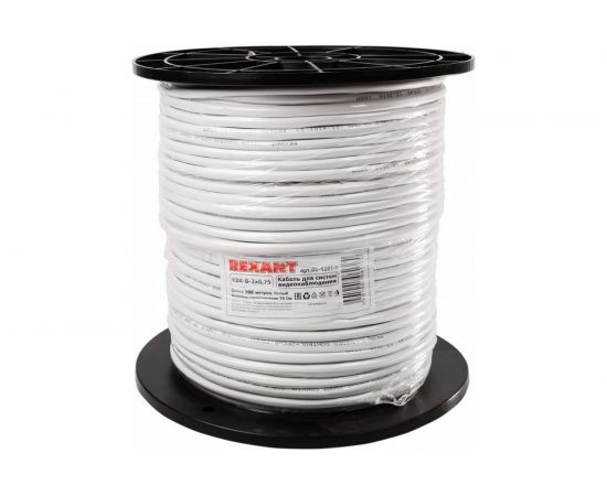Кабель REXANT КВК-В-2+2x0,75 кв.мм Cu/Cu белый бухта 200 м 01-4101-1 – изображение 2