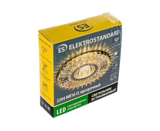 Встраиваемый светильник Elektrostandard 2204 MR16 / CL прозрачный a038457 – изображение 3