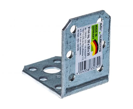 Перфорированный уголок GAH ALBERTS оцинкованный 50х50х35х2,5мм, 336455 – изображение 4