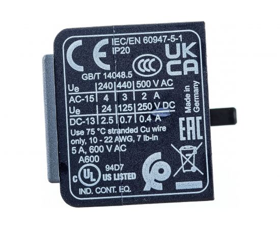 Дополнительный контакт ABB, CAF6-20E фронтальный для миниконтакторов B6, B7 GJL1201330R0006 – изображение 5