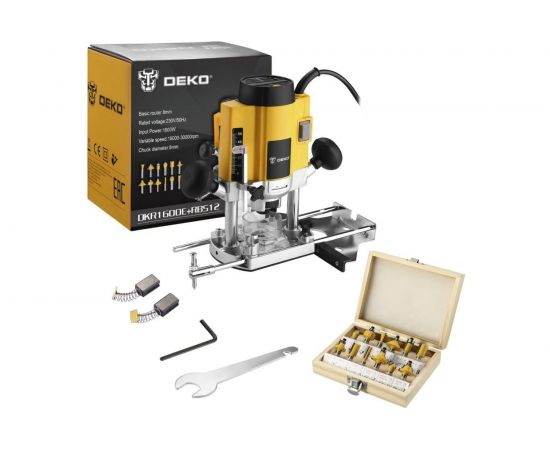 Фрезер DEKO DKR1600E, набор фрез RBS12 (12 предметов) 063-4221 