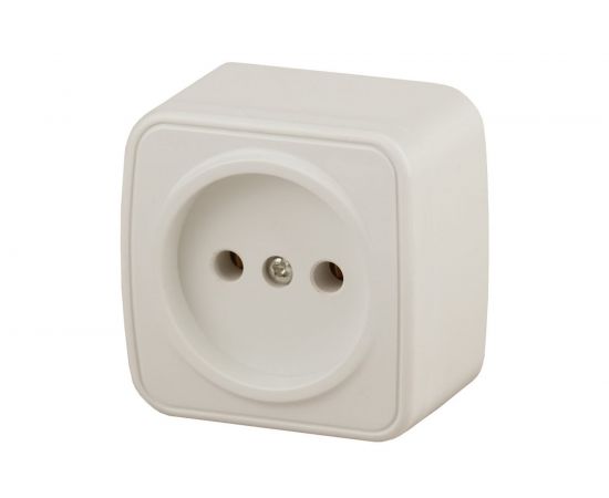 Розетка Intro 320102 2P, 16А, 250В, IP20, ОУ, Polo, слоновая кость 0 Б0036124 