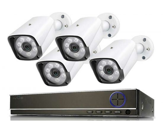 Готовый к установке комплект видеонаблюдения IVUE AHD Дача 4+4 4K, шт, IVUE-4K AHC-B4 