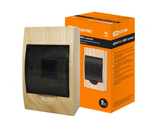 Бокс TDM ЩРН-П-4 модуля навесной пластик Эко сосна SQ0901-0012 