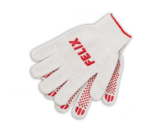 Перчатки FELIX ПВХ покрытием, белые 411040150 