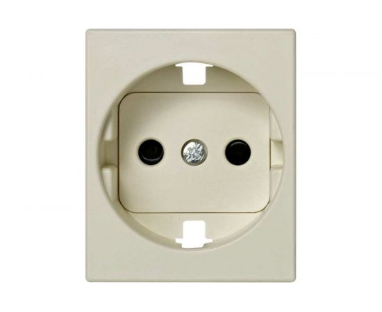 Накладка с защитными шторками на розетку с заземлением Simon, широкий C, слоновая кость С82041-0051 