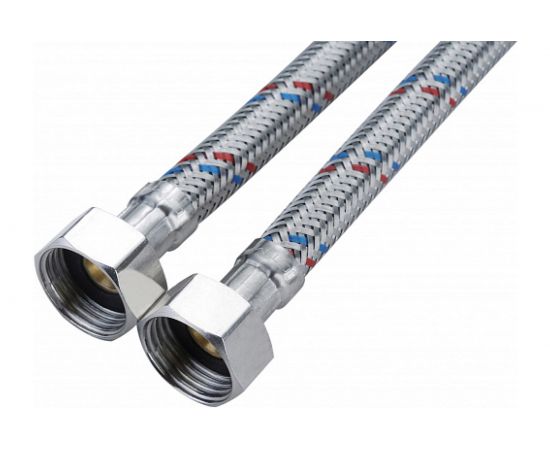 Подводка для воды СТМ сталь, 1/2", гайка-гайка, 200 cм CWFHF200 