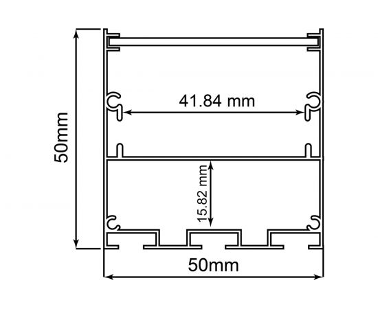 Накладной профиль FERON 50x50мм алюминиевый, серебро, 2м, CAB269 48121 – изображение 2