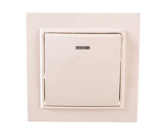 1-клавишный выключатель с индикатором EKF Минск СП, 10А, бежевый ERV10-121-20 – изображение 2