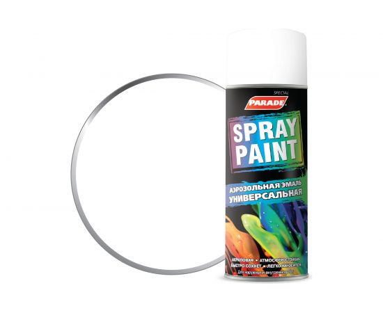Аэрозольная эмаль PARADE SPRAY PAINT 40 Белый глянц. Лк-00001262 – изображение 2