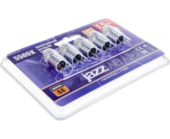 Лампа Jazzway PLED-G4/ BL5 (5 ламп) 1.5w 5500K 1220 12V AC/DC 1021182 – изображение 2