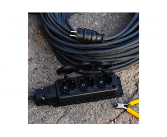 Силовой удлинитель REXANT КГ 3х1.5, 30 м, 3 розетки, морозостойкий, с/з, 16 А IP44 Россия 11-7076 – изображение 2