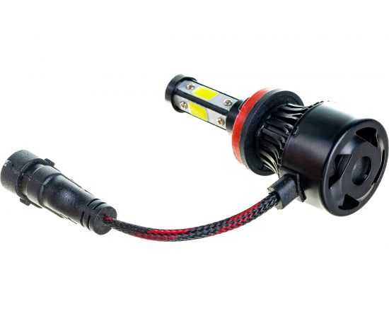 Автолампа-LED аналог ксенона SKYWAY H11x7 12/24V 28W 6000K 4000Lm 1-конт радиатор + вентилятор охл S08701008 – изображение 3