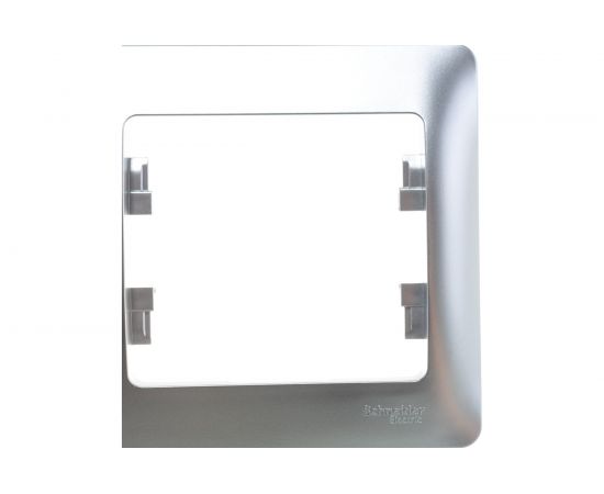 4-постовая горизонтальная рамка Schneider Electric GLOSSA АЛЮМИНИЙ GSL000304 – изображение 3