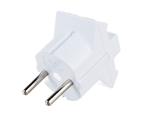 Разветвитель-переходник адаптер AY-KA тройник 3 гн. 10A 250В плоская вилка, белый AY-KA 7714700 – изображение 3